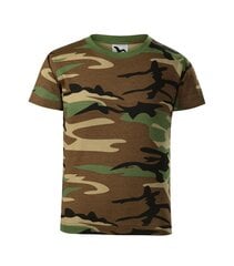 Футболка Camouflage для детей, зеленый камуфляж  цена и информация | Рубашки для мальчиков | pigu.lt