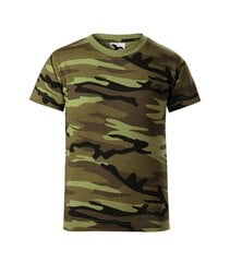 Футболка Camouflage для детей, зеленый камуфляж цена и информация | Рубашки для мальчиков | pigu.lt