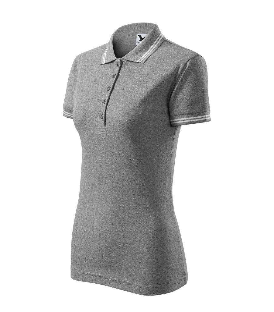 Miesto polo marškinėliai moterims, tamsiai pilki kaina ir informacija | Marškinėliai moterims | pigu.lt