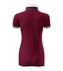 Футболка поло Collar Up для женщин, гранатового цвета цена и информация | Женские футболки | pigu.lt