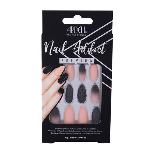 Dirbtiniai nagai Ardell Nail Addict Premium Set Black Stud & Pink Ombre kaina ir informacija | Manikiūro, pedikiūro priemonės | pigu.lt