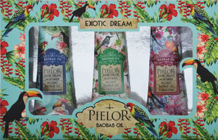 Rankų kremų rinkinys Pielor Exotic Dream, 3 x 30 ml цена и информация | Кремы, лосьоны для тела | pigu.lt