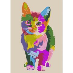 Набор для рисования по номерам «Радужный котёнок» 15x20 цена и информация | Живопись по номерам | pigu.lt