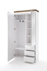 Шкаф для прихожей MC Akcent Romina, белый/коричневый цена и информация | Шкафы в прихожую | pigu.lt