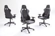 Žaidimų kėdė MC Akcent McRacing 6, juoda/pilka / NETURI kaina ir informacija | Biuro kėdės | pigu.lt