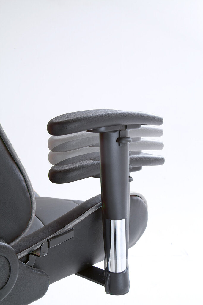 Žaidimų kėdė MC Akcent McRacing 6, juoda/pilka / NETURI цена и информация | Biuro kėdės | pigu.lt