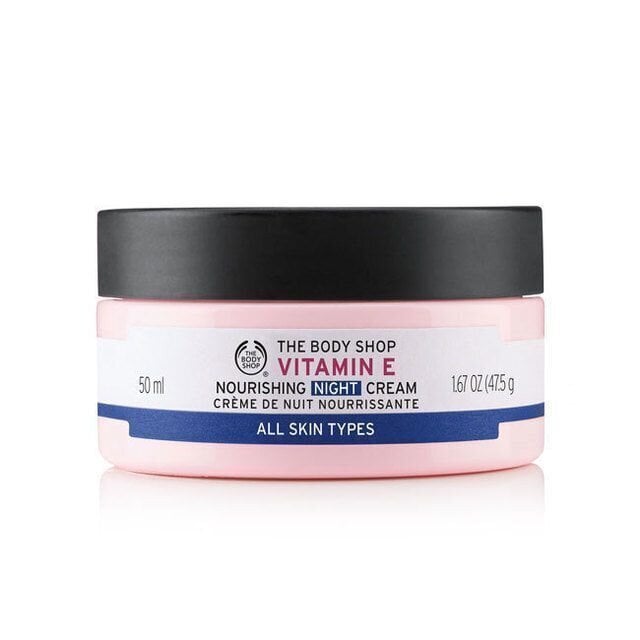 Maitinamasis naktinis veido kremas The Body Shop Vitamin E, 50 ml kaina ir informacija | Veido kremai | pigu.lt