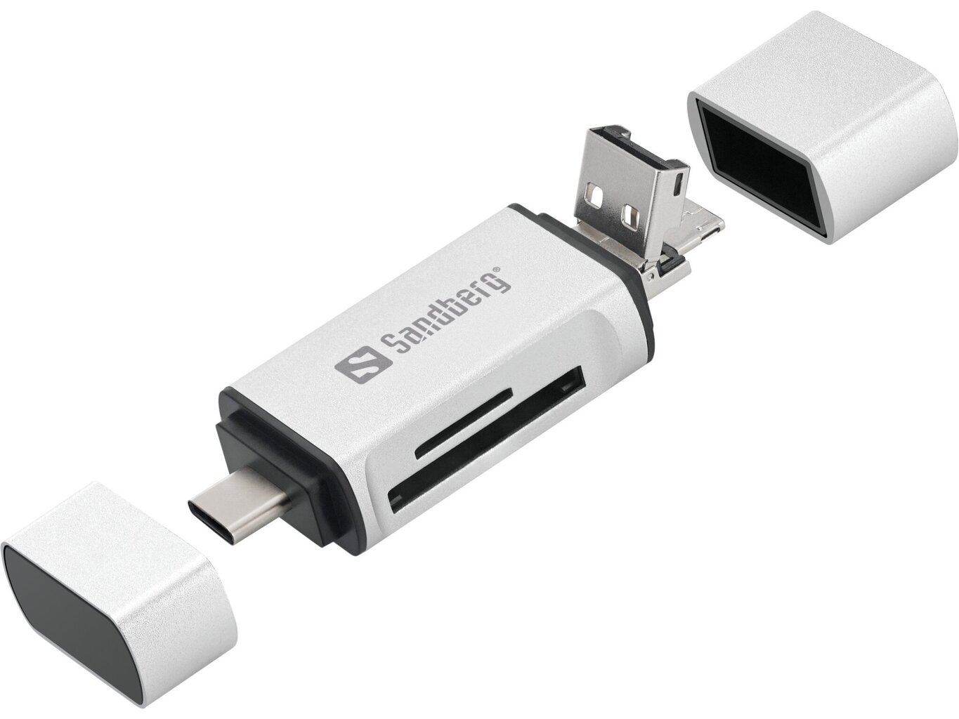 Sandberg 136-28 3 in 1 Card Reader kaina ir informacija | Adapteriai, USB šakotuvai | pigu.lt