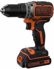 Аккумуляторный шуруповёрт-дрель Black&Decker BL186KB цена и информация | Шуруповерты, дрели | pigu.lt