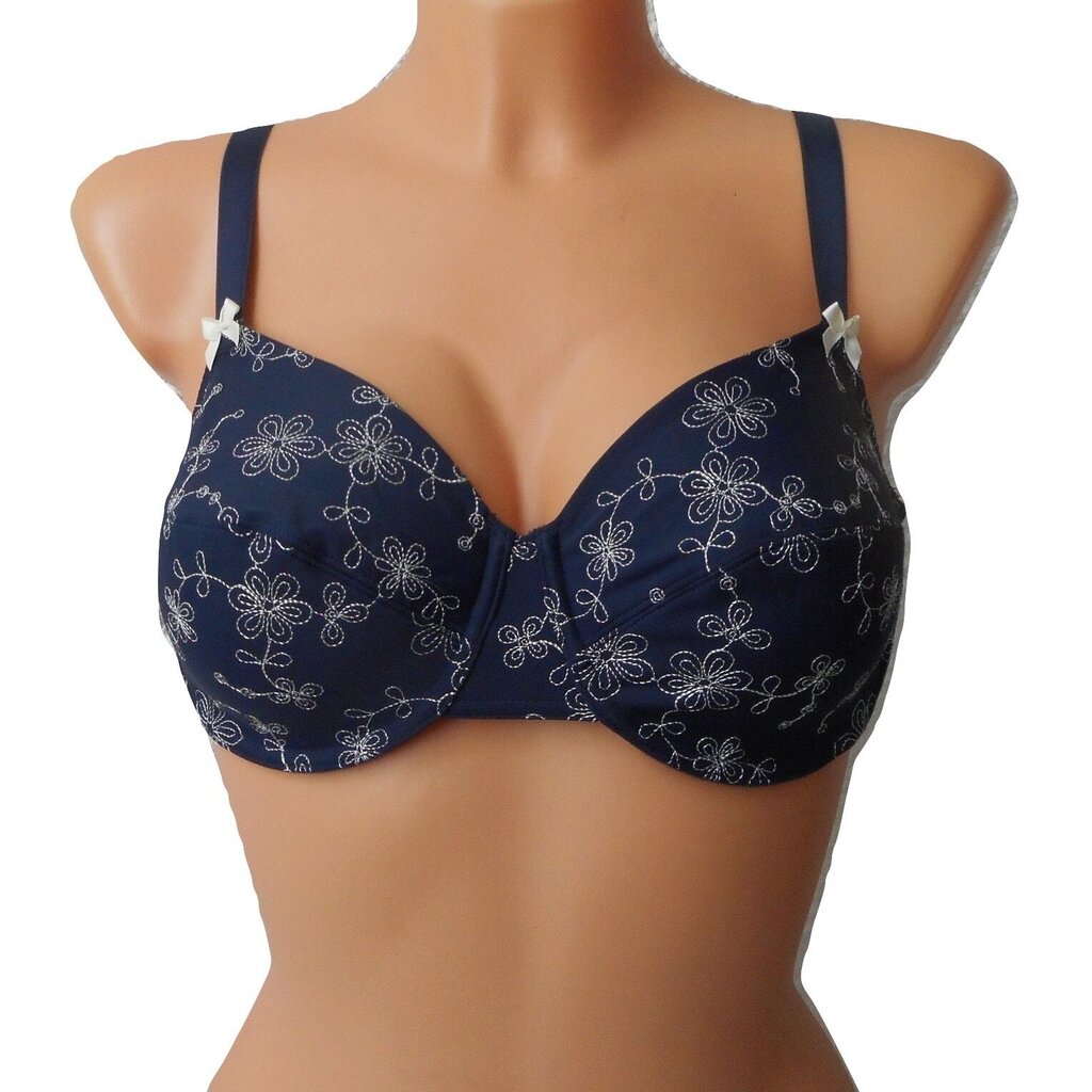 Liemenėlė Hunkemoller Emily blue print soft kaina ir informacija | Liemenėlės | pigu.lt