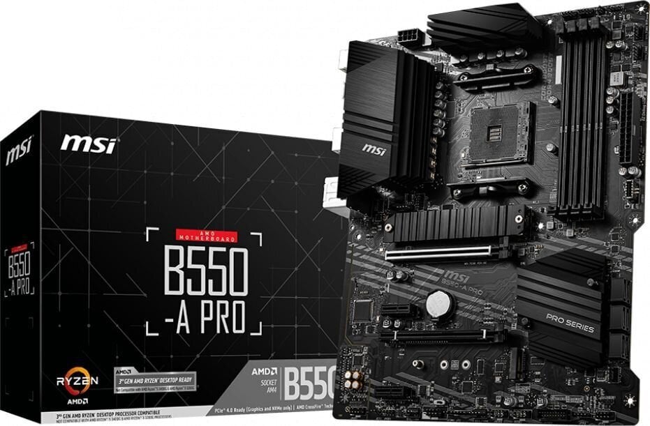 MSI B550-A Pro kaina ir informacija | Pagrindinės plokštės | pigu.lt