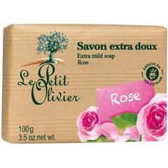 Rožių muilas Le Petit Olivier, 100 g kaina ir informacija | Muilai | pigu.lt