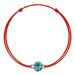Красная каббала с кристаллом Swarovski Xirius, Blue Zircon цена и информация | Женские браслеты | pigu.lt