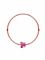 Красная каббала с кристаллом Swarovski, Butterfly Fuchsia цена и информация | Женские браслеты | pigu.lt