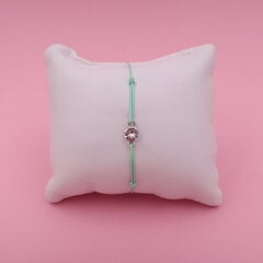 Зелёно-мятная каббала с кристаллом Swarovski Xirius, Crystal Clear цена и информация | Женский браслет | pigu.lt