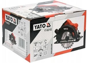 Ручная циркулярная пила Yato 1500W 185mm YT-82152 цена и информация | Пилы, циркулярные станки | pigu.lt