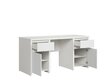 Rašomasis stalas BRW Kaspian 2D2S/160, baltas/baltas matinis kaina ir informacija | Kompiuteriniai, rašomieji stalai | pigu.lt