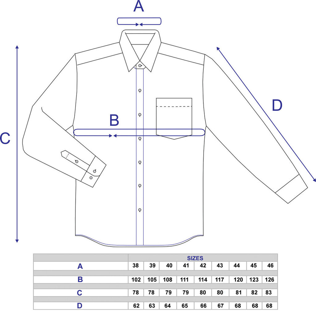 Languoti marškiniai vyrams Nordic, mėlyni kaina ir informacija | Vyriški marškiniai | pigu.lt
