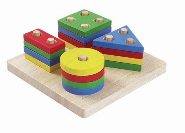 Formų rūšiavimas PlanToys "Geometric Sorting Board" kaina ir informacija | Žaislai kūdikiams | pigu.lt