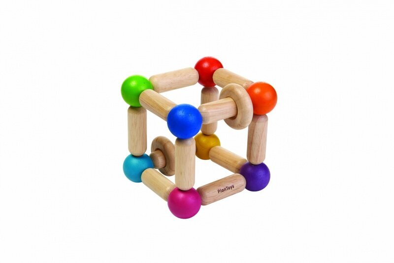 Barškutis PlanToys Square Clutching Toy kaina ir informacija | Žaislai kūdikiams | pigu.lt