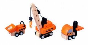 Rinkinys PlanToys Construction Vehicles kaina ir informacija | Lavinamieji žaislai | pigu.lt