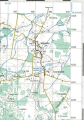 Topografinis žemėlapis, Skuodas 25-29/65-69, M 1:50000 kaina ir informacija | Žemėlapiai | pigu.lt