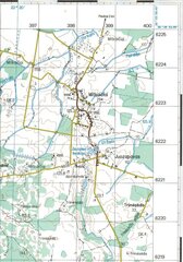 Topografinis žemėlapis, Šaukėnai 45-49/55-59, M 1:50000 kaina ir informacija | Žemėlapiai | pigu.lt