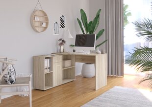 Письменный стол ADRK Furniture Eliseo, цвет дуба цена и информация | Компьютерные, письменные столы | pigu.lt