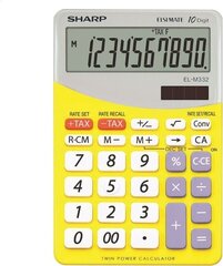 Skaičiuotuvas Sharp EL-M332, geltonas kaina ir informacija | Kanceliarinės prekės | pigu.lt