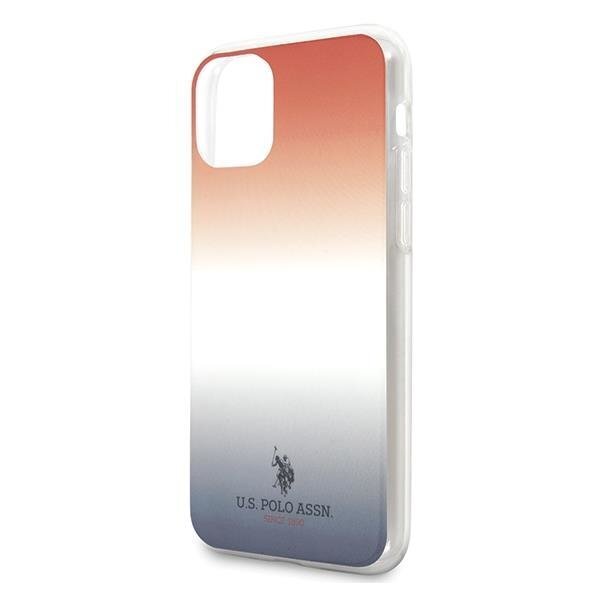 US Polo USHCN65TRDGRB, skirtas iPhone 11 Pro Max, raudonas/mėlynas kaina ir informacija | Telefono dėklai | pigu.lt