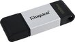 Kingston DT80, 128GB, USB-C цена и информация | USB laikmenos | pigu.lt