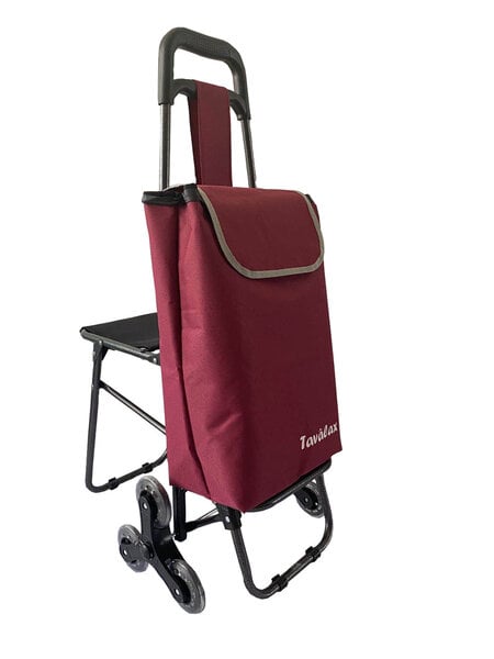 Vežimėlis - krepšys su ratukais ir kėde, tinkantis laiptams Tavalax kaina |  pigu.lt