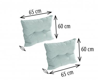 Sodo baldų nugarėlės atramos pagalvėlių rinkinys 2 vnt. Tilda, pilkas kaina ir informacija | Pagalvės, užvalkalai, apsaugos | pigu.lt