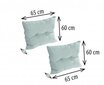 Sodo baldų nugarėlės atramos pagalvėlių rinkinys 2 vnt. Tilda, pilkas kaina ir informacija | Pagalvės, užvalkalai, apsaugos | pigu.lt