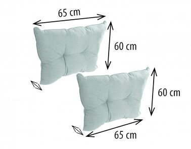 Sodo baldų kampinių pagalvėlių rinkinys 2 vnt. Tilda, pilkas kaina ir informacija | Pagalvės, užvalkalai, apsaugos | pigu.lt