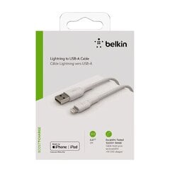 Belkin Lightning к USB-A 2 м, белый цена и информация | Кабели для телефонов | pigu.lt