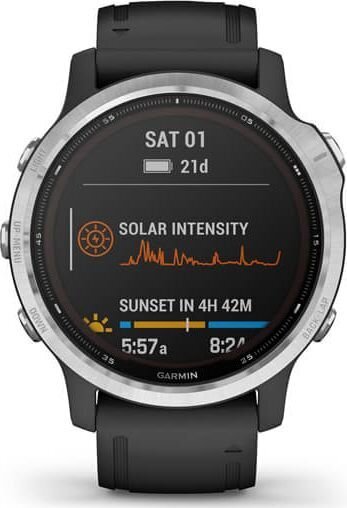 Garmin fēnix® 6S Solar Silver/Black цена и информация | Išmanieji laikrodžiai (smartwatch) | pigu.lt