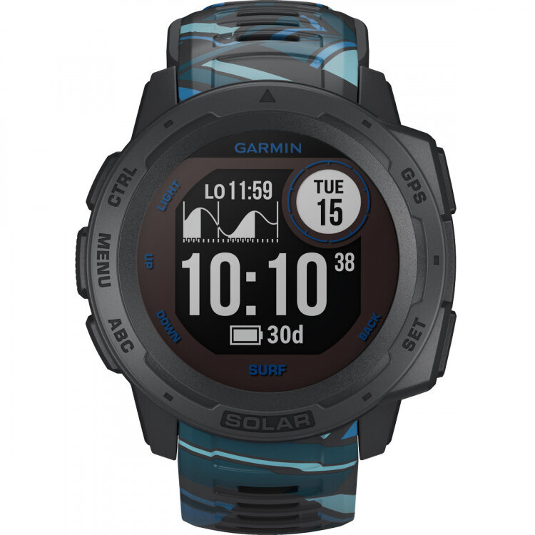 Garmin Instinct® Solar Surf Pipeline kaina ir informacija | Išmanieji laikrodžiai (smartwatch) | pigu.lt