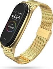 Tech-Protect watch strap Milanese Band Xiaomi Mi Band 5/6, gold kaina ir informacija | Išmaniųjų laikrodžių ir apyrankių priedai | pigu.lt