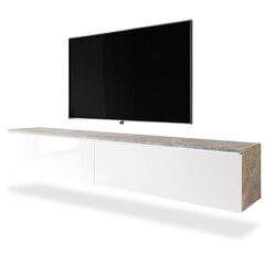 TV staliukas Selsey Kane LED, pilkas/baltas kaina ir informacija | TV staliukai | pigu.lt