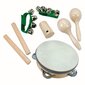 Medinis muzikinių instrumentų rinkinys Bino vaikams, 8 dalių kaina ir informacija | Lavinamieji žaislai | pigu.lt