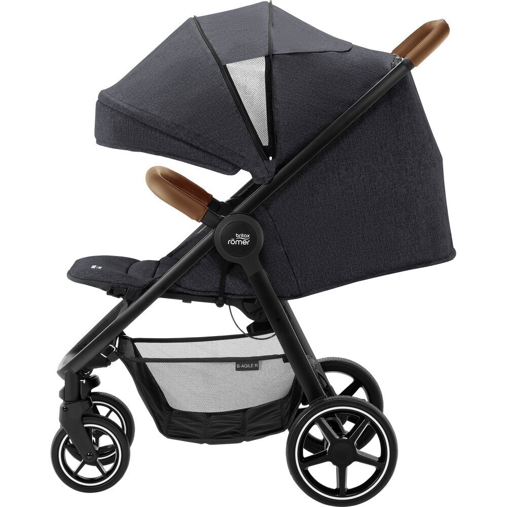 Sportinis vežimėlis Britax Roemer B-Agile R 2020, Black Shadow/Brown kaina ir informacija | Vežimėliai | pigu.lt