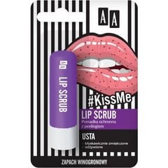 Apsauginis lūpų balzamas su pilingu AA Kiss me Lip Scrub, vynuogės, 3,8 g kaina ir informacija | Lūpų dažai, blizgiai, balzamai, vazelinai | pigu.lt