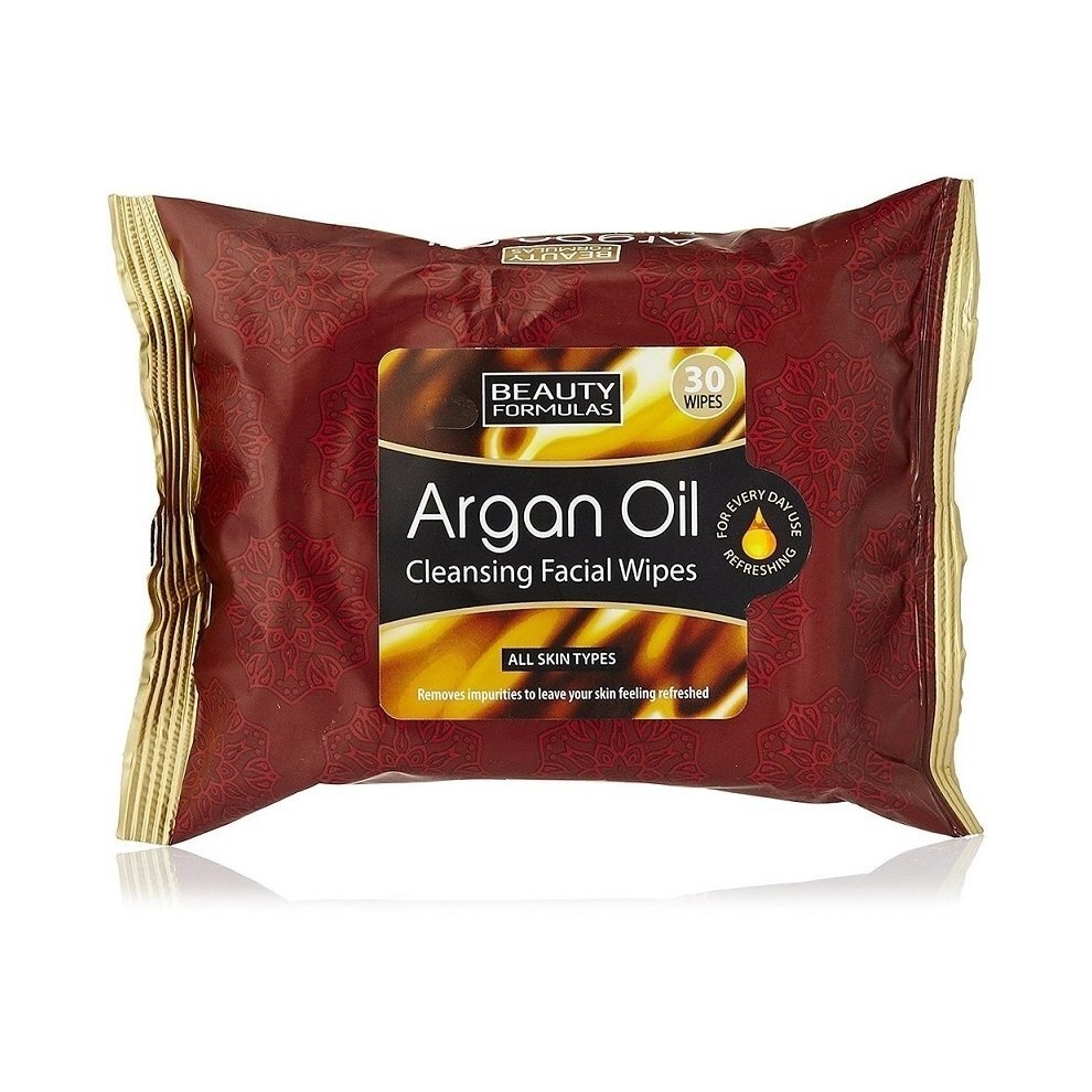 Valomosios servetėlės ​​su argano aliejumi Beauty Formulas Argan Oil Cleansing Facial Wipes, 30 vnt. kaina ir informacija | Veido prausikliai, valikliai | pigu.lt