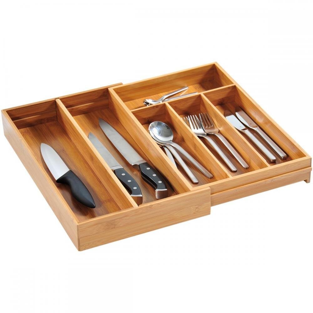 Dėžutė stalo įrankiams, ištraukiama 49x43cm kaina ir informacija | Virtuvės įrankiai | pigu.lt