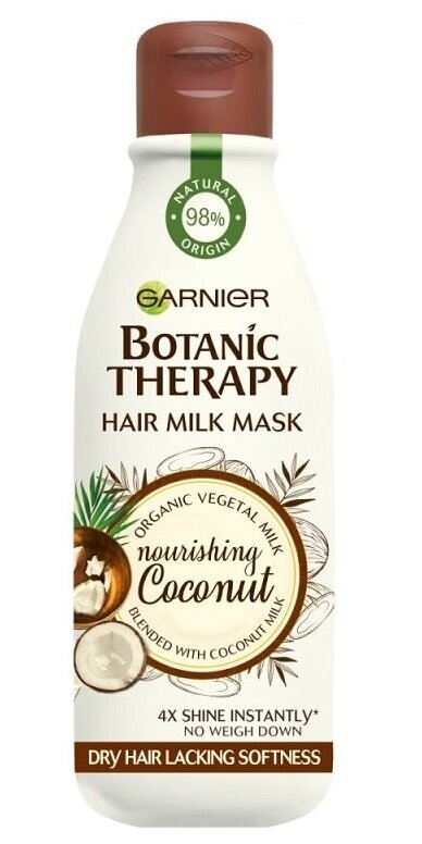 Питательная маска для сухих волос Garnier Botanic Therapy Nourishing  Coconut Milk Mask, 250 мл цена | pigu.lt