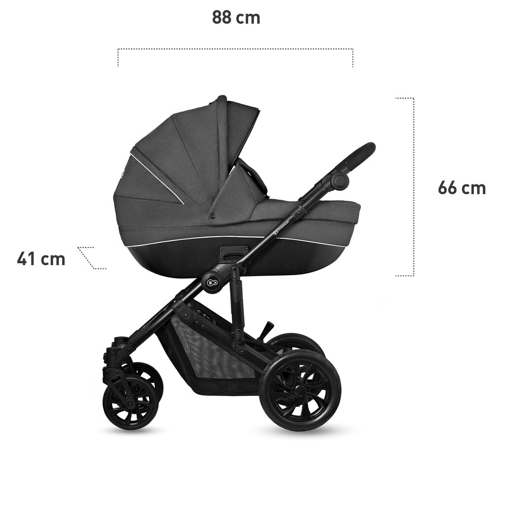 Universalus vežimėlis Kinderkraft Prime Lite 3in1, black цена и информация | Vežimėliai | pigu.lt