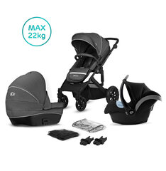 Универсальная коляска Kinderkraft Prime Lite 3in1, Black цена и информация | Коляски | pigu.lt