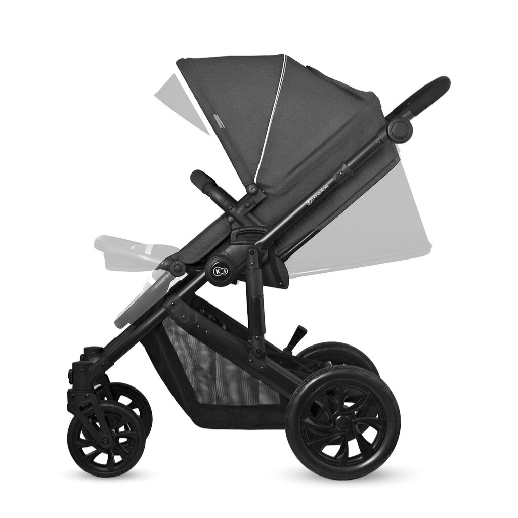 Universalus vežimėlis Kinderkraft Prime Lite 3in1, black kaina ir informacija | Vežimėliai | pigu.lt