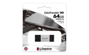 Kingston Data Traveler 80, 64GB, USB-C цена и информация | USB накопители | pigu.lt